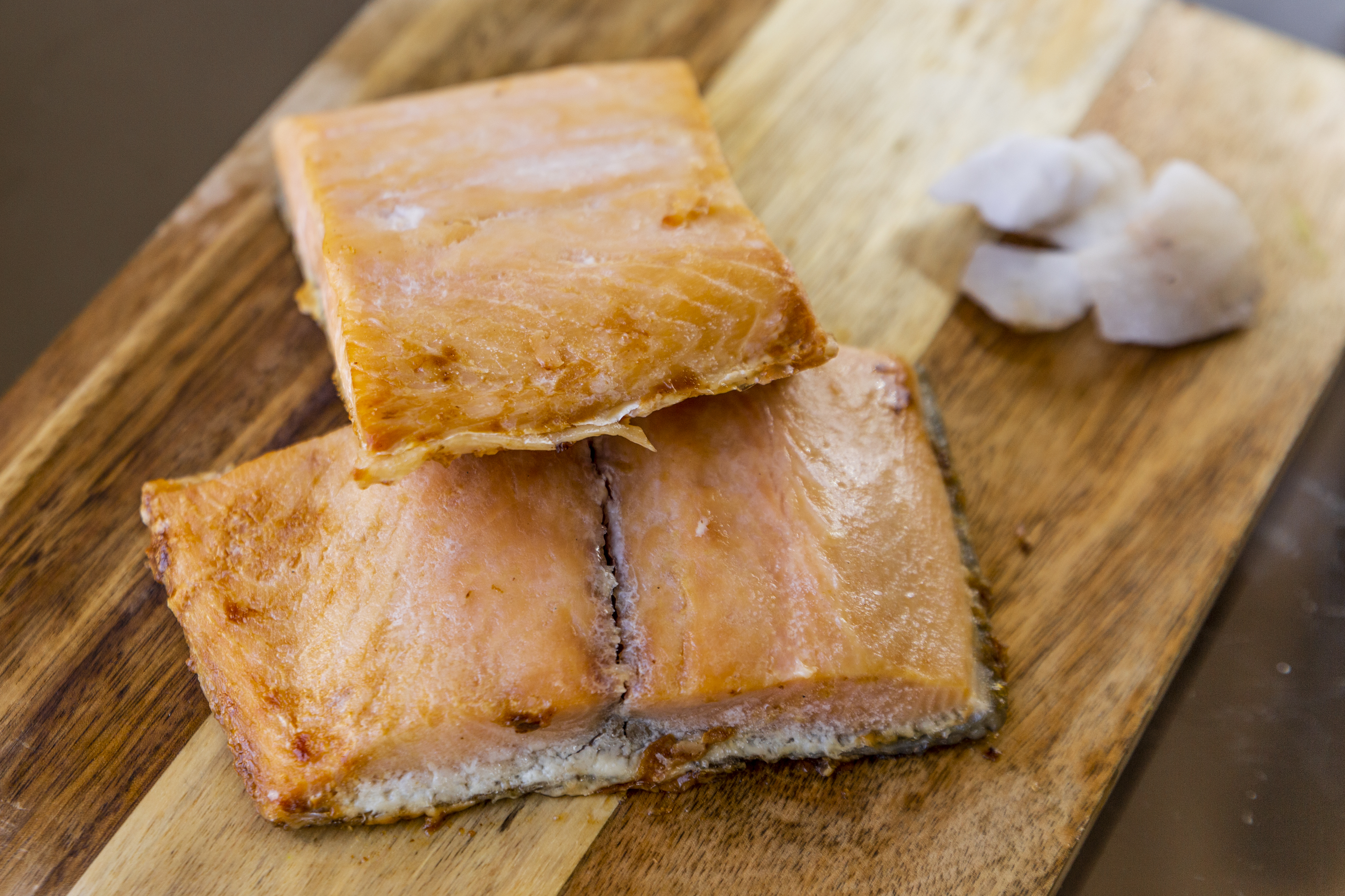 Salmón ahumado saludable